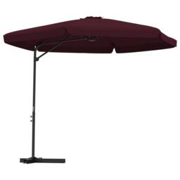 Berkfield Home Garden Parasol with Steel Pole 300 cm Bordeaux Red - thumbnail 2