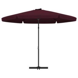 Berkfield Home Garden Parasol with Steel Pole 300 cm Bordeaux Red - thumbnail 4