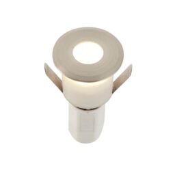 Netlighting Hades LED Outdoor Recessed Ground Decking Light Satin Nickel Effect Plate 4000K IP67 in Grey