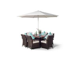 Thats Furniture Arizona Rectangular 6 Seater Rattan Patio Dining Set in Brown - thumbnail 3