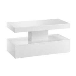 Moderna Coffee Table with LED White Gloss 90cm - thumbnail 4