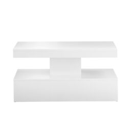 Moderna Coffee Table with LED White Gloss 90cm - thumbnail 7