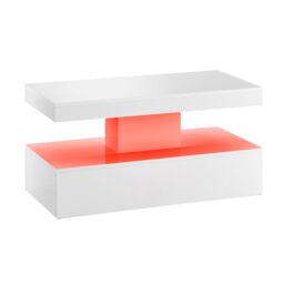 Moderna Coffee Table with LED White Gloss 90cm - thumbnail 3