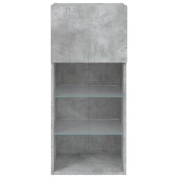 Berkfield Home TV Cabinet with LED Lights Concrete Grey 40.5x30x90 cm - thumbnail 7