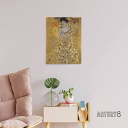 "Artery8 Portrait of Adele Bloch Bauer I Canvas Wall Art Print Klimt in Gold - Size: W18"" x H24""" - thumbnail 3
