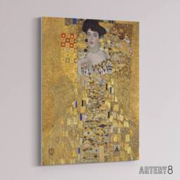 "Artery8 Portrait of Adele Bloch Bauer I Canvas Wall Art Print Klimt in Gold - Size: W18"" x H24""" - thumbnail 2