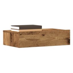 Berkfield Home Bedside Cabinet Old Wood 60x35 cm Engineered Wood in Brown - thumbnail 1