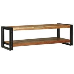 Berkfield Home Modern Coffee Table 120x50x38 cm Solid Wood Acacia in Brown - Size: 120 x 50 x 38 cm - thumbnail 3