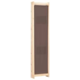 Berkfield Home 4-Panel Room Divider Brown 160x170x4 cm Fabric - Size: 160 x 170 x 4 cm - thumbnail 4
