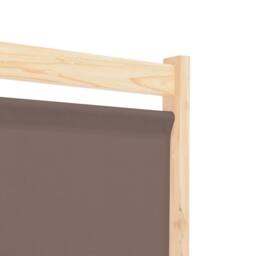 Berkfield Home 4-Panel Room Divider Brown 160x170x4 cm Fabric - Size: 160 x 170 x 4 cm - thumbnail 6