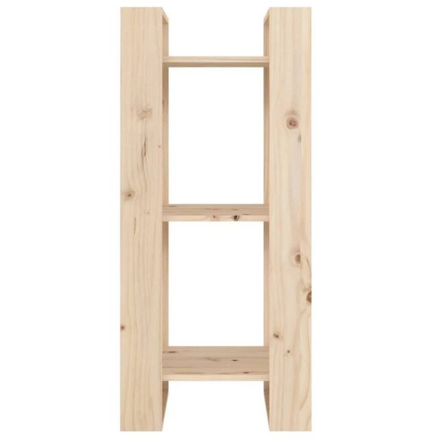 Berkfield Home Beautiful Book Cabinet/Room Divider 41x35x91 cm Solid Wood Pine in Natural - Size: 41 x 35 x 91 cm - image 1