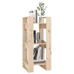 Berkfield Home Beautiful Book Cabinet/Room Divider 41x35x91 cm Solid Wood Pine in Natural - Size: 41 x 35 x 91 cm - thumbnail 5