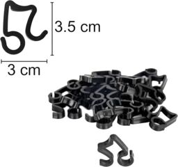 Shatchi 24Pcs Gutter Hooks - Strong & Reliable for Outdoor Decor in Black - Size: 1 Pack - thumbnail 3