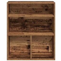 Berkfield Home Book Cabinet Old Wood 60x30x71.5 cm Engineered Wood in Brown - thumbnail 4