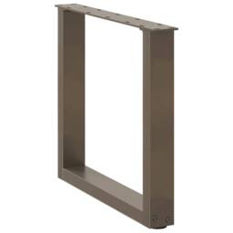 Berkfield Home Coffee Table Legs U-Shaped 2 pcs Natural Steel 50x(42-43) cm Steel in Brown - thumbnail 4