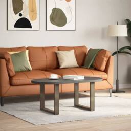 Berkfield Home Coffee Table Legs U-Shaped 2 pcs Natural Steel 50x(42-43) cm Steel in Brown - thumbnail 2