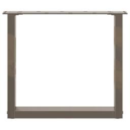Berkfield Home Coffee Table Legs U-Shaped 2 pcs Natural Steel 50x(42-43) cm Steel in Brown - thumbnail 5