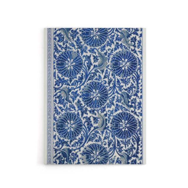 "Artery8 Owen Jones Art Nouveau Flower Pattern in Blue Canvas Wall Art Print - Size: W12"" x H16""" - image 1