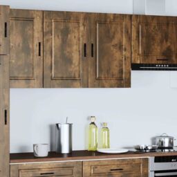 Berkfield Home Kitchen Wall Cabinet Porto Smoked Oak Engineered Wood in Brown - thumbnail 3