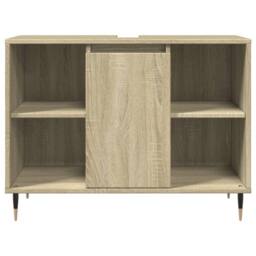 Berkfield Home Durable 3 Piece Bathroom Furniture Set Sonoma Oak Engineered Wood in Light Brown - thumbnail 9
