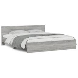 Berkfield Home Durable Bed Frame with LED without Mattress Grey Sonoma 180x200 c - Size: Super King - thumbnail 5