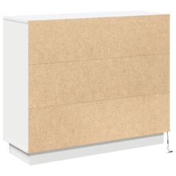 Berkfield Home Sideboard with LED White 90x32x75 cm Engineered Wood - Size: 90 x 32 x 75 cm - thumbnail 9