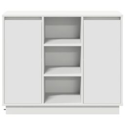 Berkfield Home Sideboard with LED White 90x32x75 cm Engineered Wood - Size: 90 x 32 x 75 cm - thumbnail 7