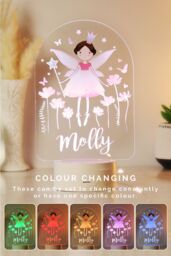 Personalised Memento Company Women's Fairy LED Colour Changing Night Light in Clear - thumbnail 4