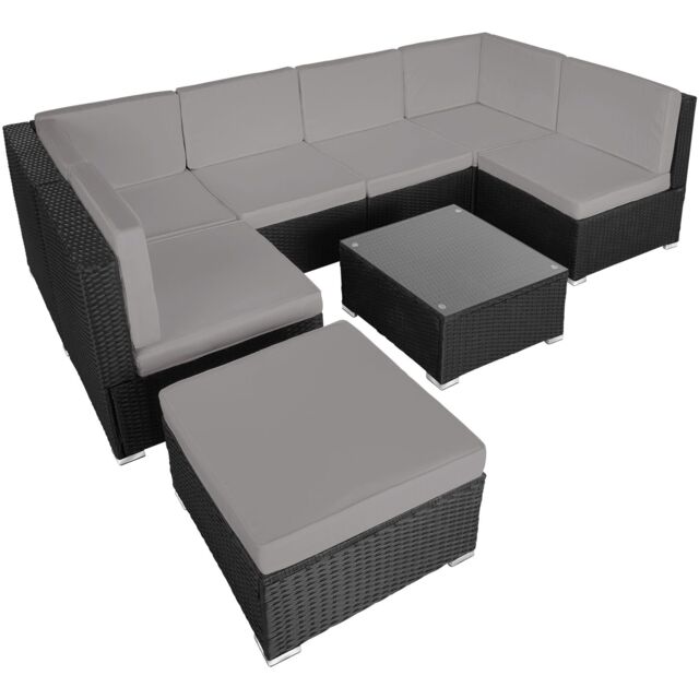 tectake Garden Furniture Venice in Black - Size: Large - image 1