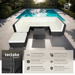 tectake Garden Furniture Venice in Black - Size: Large - thumbnail 2