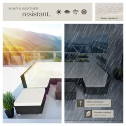 tectake Garden Furniture Venice in Black - Size: Large - thumbnail 7