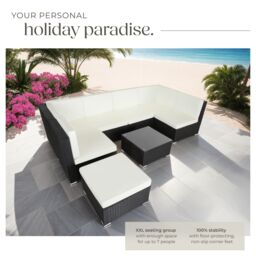 tectake Garden Furniture Venice in Black - Size: Large - thumbnail 4