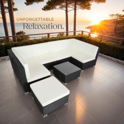 tectake Garden Furniture Venice in Black - Size: Large - thumbnail 8