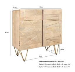 IH Design Small Sideboard Deiondre Light Mango in Brown - thumbnail 4