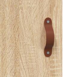 Berkfield Home Highboard Sonoma Oak 69.5x34x180 cm Engineered Wood in Light Tan - thumbnail 9