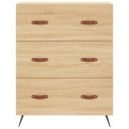 Berkfield Home Highboard Sonoma Oak 69.5x34x180 cm Engineered Wood in Light Tan - thumbnail 8