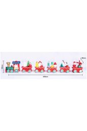 Netagon Wooden Christmas Train Set Decoration in Red - thumbnail 2