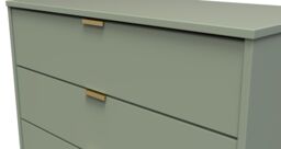 Ready Assembled 2 U Chevron 4 Drawer Chest (Ready Assembled) in Pale Green - thumbnail 4