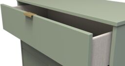 Ready Assembled 2 U Chevron 4 Drawer Chest (Ready Assembled) in Pale Green - thumbnail 5
