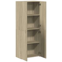 Berkfield Home Durable File Cabinet Sonoma Oak 60x32x153 cm Engineered Wood in Light Tan - Size: 60 x 32 x 153 cm - thumbnail 7