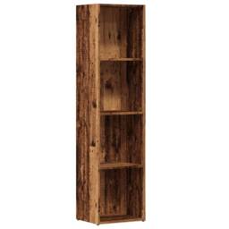 Berkfield Home Elegant Book Cabinet Old Wood 36x30x143 cm Engineered Wood in Brown - Size: 36 x 30 x 143 cm - thumbnail 3