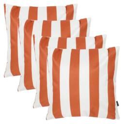 icon 4 Pack Cushion 43x43 Kyoto Fabric, Stripe, Terracotta