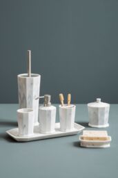 Orsina Riviera Two Compartment Toothbrush Holder in Grey - thumbnail 4