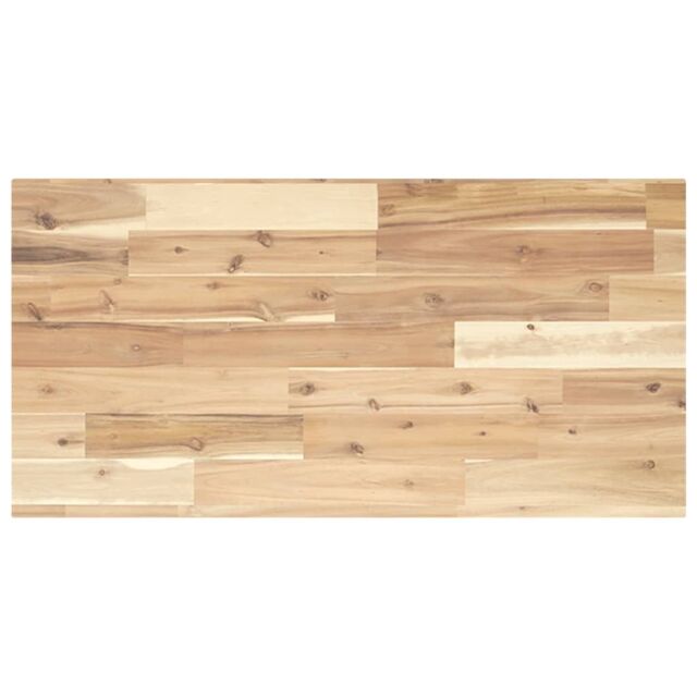 Berkfield Home Bathroom Vanity Top Untreated 100x40x2 cm Solid Wood Acacia in Brown - Size: 100 x 40 x 2 cm - image 1