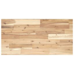 Berkfield Home Bathroom Vanity Top Untreated 100x40x2 cm Solid Wood Acacia in Brown - Size: 100 x 40 x 2 cm - thumbnail 1