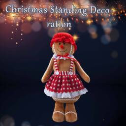 VFM e-Store Christmas Gingerbread Woman Decoration 48cm x 27cm Red X 1 - Size: 48 cm x 27 cm - thumbnail 3