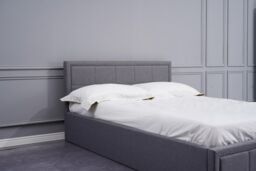 KOSY KOALA Grey Upholstered Storage Ottoman Bed With 3ft Single Memory Foam Mattress in Dark Grey - thumbnail 2