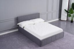 KOSY KOALA Grey Upholstered Storage Ottoman Bed With 3ft Single Memory Foam Mattress in Dark Grey - thumbnail 6