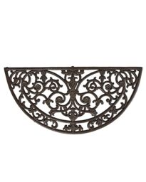 Dibor Traditional Antique Brown Cast Iron Crescent Outdoor Doormat - Size: Medium - thumbnail 2