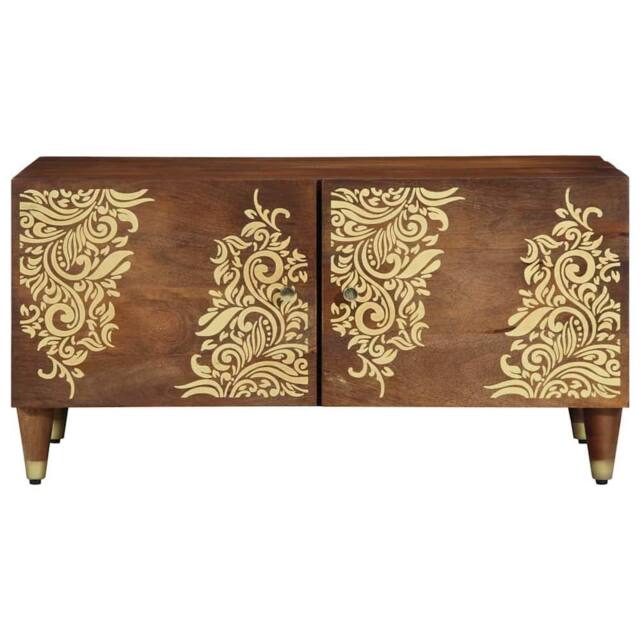 Berkfield Home Beautiful Coffee Table 80x50x40 cm Solid Wood Mango in Brown - Size: 80 x 50 x 40 cm - image 1